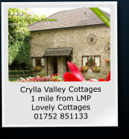 Crylla Valley Cottages 1 mile from LMP Lovely Cottages 01752 851133